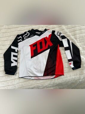 Fox Kids Jersey in White, Black & Red